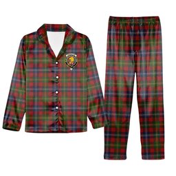 ScotsTee Shop Scottish Forrester Crest Tartan Pajama Satin Velvet Flannel Pajama Set