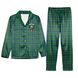ScotsTee Shop Scottish Duncan Ancient Crest Tartan Pajama Satin Velvet Flannel Pajama Set