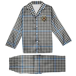 ScotsTee Shop Scottish Gladstanes Ancient Crest Tartan Pajama Satin Velvet Flannel Pajama Set