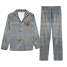 ScotsTee Shop Scottish Gladstanes Ancient Crest Tartan Pajama Satin Velvet Flannel Pajama Set