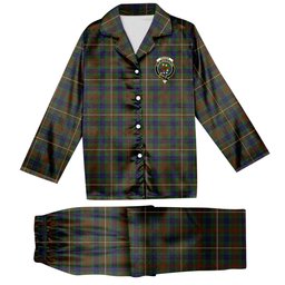 ScotsTee Shop Scottish Fraser Hunting Crest Tartan Pajama Satin Velvet Flannel Pajama Set