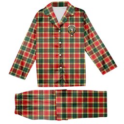 ScotsTee Shop Scottish Gibson Crest Tartan Pajama Satin Velvet Flannel Pajama Set