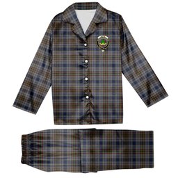 ScotsTee Shop Scottish Gayre Hunting Crest Tartan Pajama Satin Velvet Flannel Pajama Set