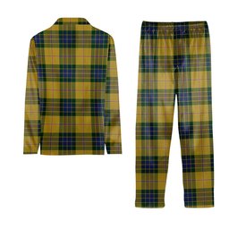 ScotsTee Shop Scottish Fraser Yellow Crest Tartan Pajama Satin Velvet Flannel Pajama Set