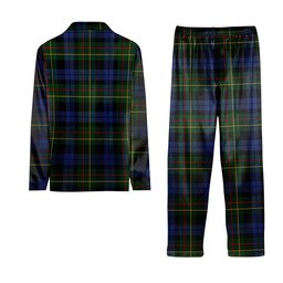ScotsTee Shop Scottish Gow Hunting 2 Crest Tartan Pajama Satin Velvet Flannel Pajama Set