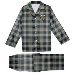 ScotsTee Shop Scottish Gordon Dress 4 Crest Tartan Pajama Satin Velvet Flannel Pajama Set