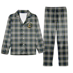 ScotsTee Shop Scottish Gordon Dress 4 Crest Tartan Pajama Satin Velvet Flannel Pajama Set