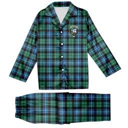 ScotsTee Shop Scottish Galbraith Ancient Crest Tartan Pajama Satin Velvet Flannel Pajama Set