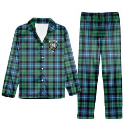 ScotsTee Shop Scottish Galbraith Ancient Crest Tartan Pajama Satin Velvet Flannel Pajama Set