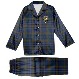 ScotsTee Shop Scottish Edmonstone of Duntreath Crest Tartan Pajama Satin Velvet Flannel Pajama Set
