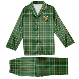 ScotsTee Shop Scottish Foster Hunting Ancient Crest Tartan Pajama Satin Velvet Flannel Pajama Set