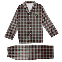 ScotsTee Shop Scottish Fraser Dress Crest Tartan Pajama Satin Velvet Flannel Pajama Set
