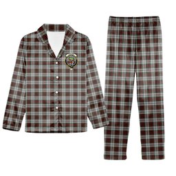 ScotsTee Shop Scottish Fraser Dress Crest Tartan Pajama Satin Velvet Flannel Pajama Set