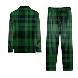 ScotsTee Shop Scottish Erskine Hunting Modern Crest Tartan Pajama Satin Velvet Flannel Pajama Set