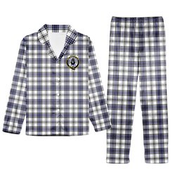 ScotsTee Shop Scottish Hannay Modern Crest Tartan Pajama Satin Velvet Flannel Pajama Set
