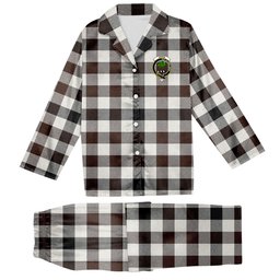 ScotsTee Shop Scottish Hogg Modern Crest Tartan Pajama Satin Velvet Flannel Pajama Set