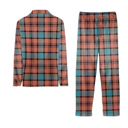 ScotsTee Shop Scottish Hannay Dress Ancient Crest Tartan Pajama Satin Velvet Flannel Pajama Set