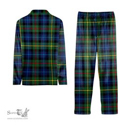 ScotsTee Shop Scottish Gow Hunting Modern Crest Tartan Pajama Satin Velvet Flannel Pajama Set