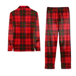 ScotsTee Shop Scottish Heron Crest Tartan Pajama Satin Velvet Flannel Pajama Set