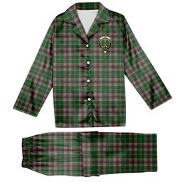 ScotsTee Shop Scottish Gray Hunting SC Crest Tartan Pajama Satin Velvet Flannel Pajama Set