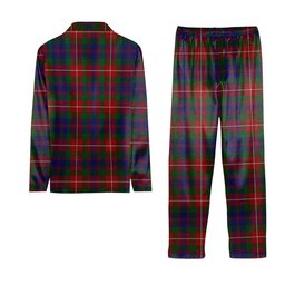 ScotsTee Shop Scottish Fraser of Lovat Crest Tartan Pajama Satin Velvet Flannel Pajama Set