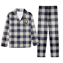 ScotsTee Shop Scottish Ferguson Dress Crest Tartan Pajama Satin Velvet Flannel Pajama Set