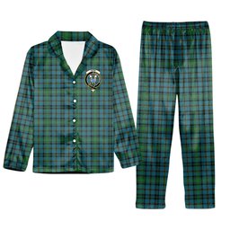 ScotsTee Shop Scottish Hope Vere Ancient Clan Crest Tartan Pajama Satin Velvet Flannel Pajama Set