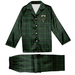ScotsTee Shop Scottish Forbes 1842 Crest Tartan Pajama Satin Velvet Flannel Pajama Set
