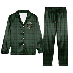ScotsTee Shop Scottish Forbes 1842 Crest Tartan Pajama Satin Velvet Flannel Pajama Set
