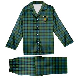 ScotsTee Shop Scottish Dundas Ancient Crest Tartan Pajama Satin Velvet Flannel Pajama Set