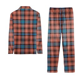 ScotsTee Shop Scottish Hannay Dress Modern Crest Tartan Pajama Satin Velvet Flannel Pajama Set