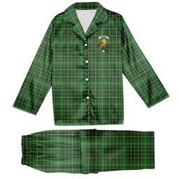 ScotsTee Shop Scottish Foster Hunting Crest Tartan Pajama Satin Velvet Flannel Pajama Set