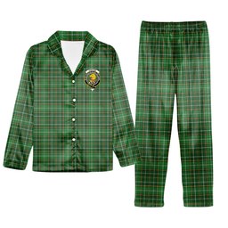 ScotsTee Shop Scottish Foster Hunting Crest Tartan Pajama Satin Velvet Flannel Pajama Set