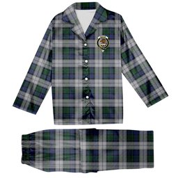 ScotsTee Shop Scottish Graham Dress Crest Tartan Pajama Satin Velvet Flannel Pajama Set