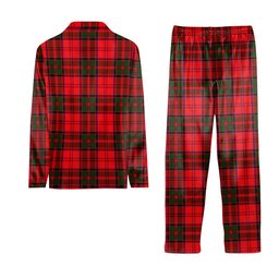 ScotsTee Shop Scottish Grant Modern Crest Tartan Pajama Satin Velvet Flannel Pajama Set