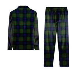 ScotsTee Shop Scottish Dundas Modern Crest Tartan Pajama Satin Velvet Flannel Pajama Set