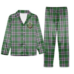 ScotsTee Shop Scottish Gray Hunting Ancient Crest Tartan Pajama Satin Velvet Flannel Pajama Set
