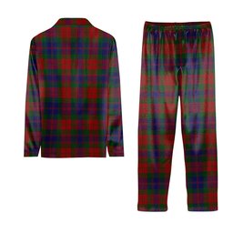 ScotsTee Shop Scottish Fraser 1800 Crest Tartan Pajama Satin Velvet Flannel Pajama Set