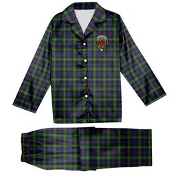 ScotsTee Shop Scottish Farquharson Crest Tartan Pajama Satin Velvet Flannel Pajama Set