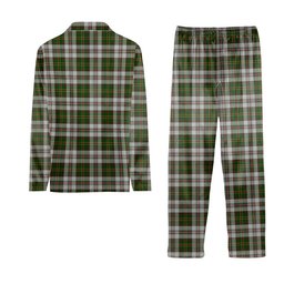 ScotsTee Shop Scottish Hay White Dress Crest Tartan Pajama Satin Velvet Flannel Pajama Set