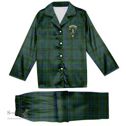 ScotsTee Shop Scottish Henderson Crest Tartan Pajama Satin Velvet Flannel Pajama Set