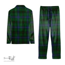 ScotsTee Shop Scottish Henderson Crest Tartan Pajama Satin Velvet Flannel Pajama Set