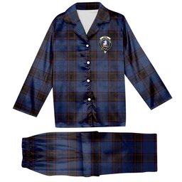 ScotsTee Shop Scottish Home Crest Tartan Pajama Satin Velvet Flannel Pajama Set