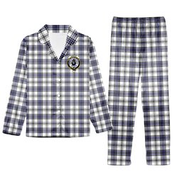 ScotsTee Shop Scottish Hannay SC Crest Tartan Pajama Satin Velvet Flannel Pajama Set