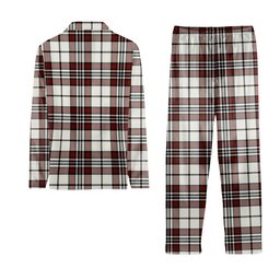 ScotsTee Shop Scottish Dunbar Plaid Ancient Crest Tartan Pajama Satin Velvet Flannel Pajama Set
