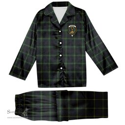 ScotsTee Shop Scottish Gordon Old Crest Tartan Pajama Satin Velvet Flannel Pajama Set
