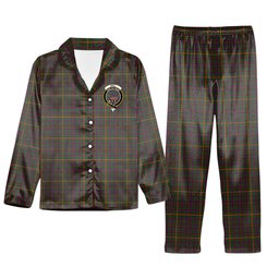 ScotsTee Shop Scottish Hall 1994 Crest Tartan Pajama Satin Velvet Flannel Pajama Set