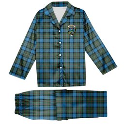 ScotsTee Shop Scottish Fergusson Ancient Crest Tartan Pajama Satin Velvet Flannel Pajama Set