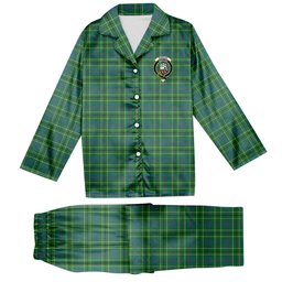 ScotsTee Shop Scottish Duncan Ancient Clan Crest Tartan Pajama Satin Velvet Flannel Pajama Set