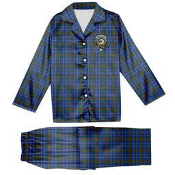 ScotsTee Shop Scottish Edmonstone Crest Tartan Pajama Satin Velvet Flannel Pajama Set